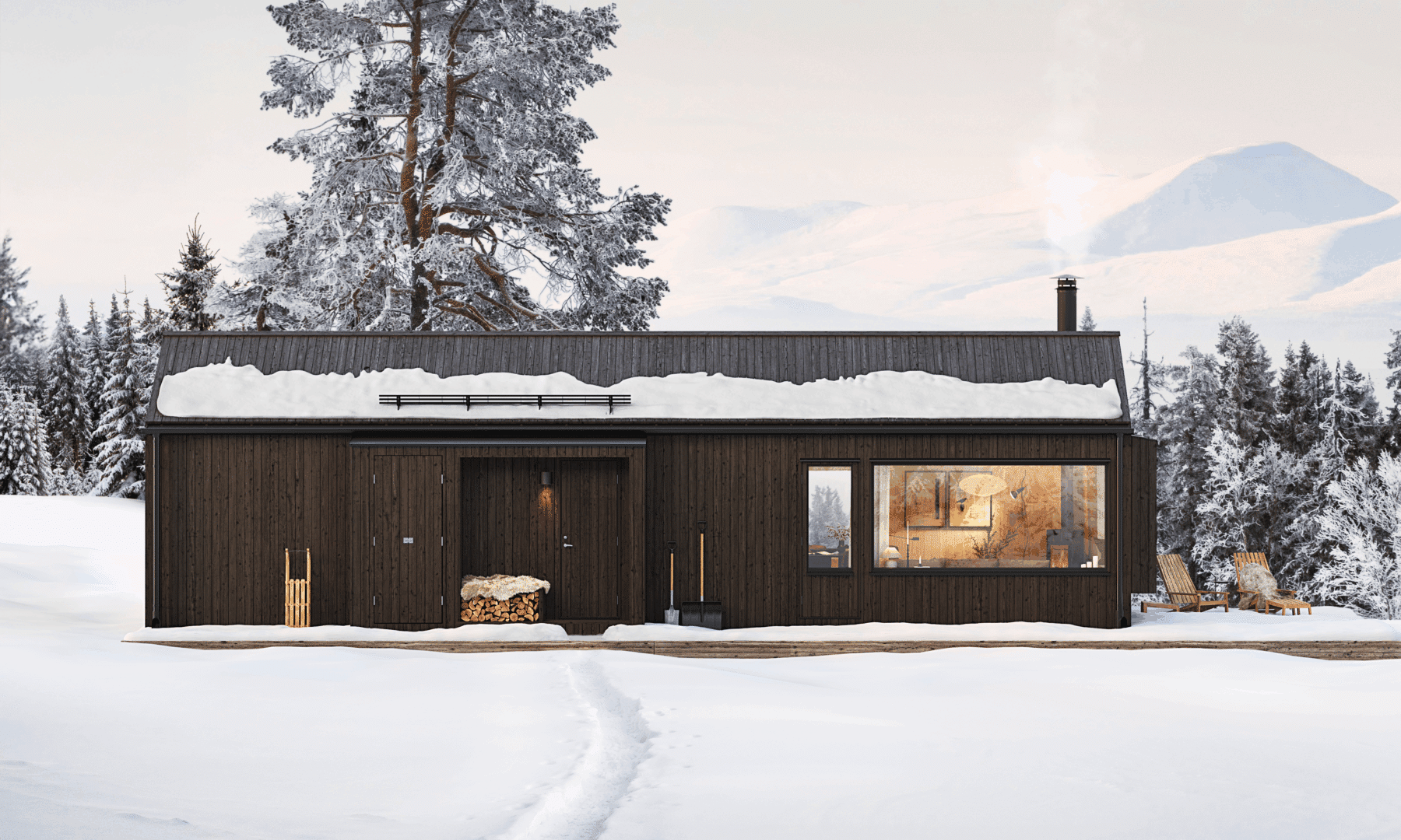 Fjällstuga Tidlös 60 kvm