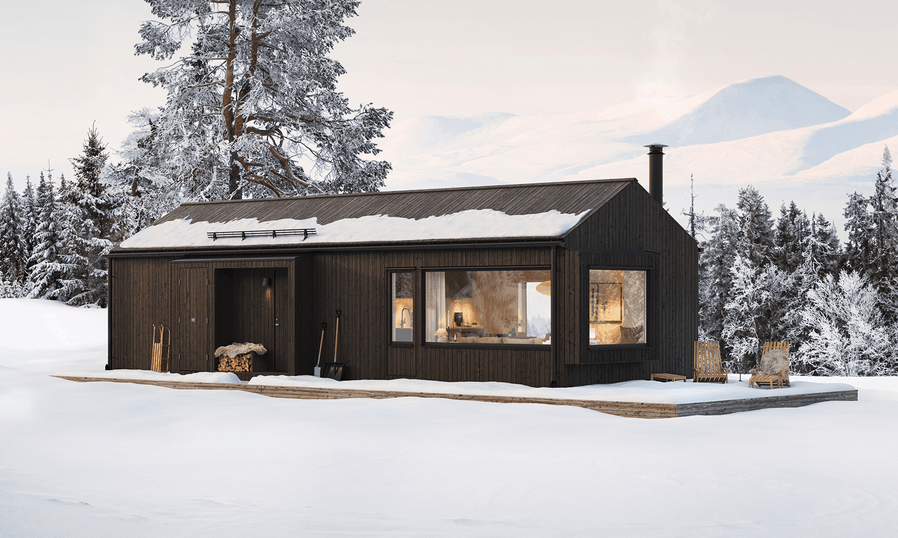 Fjällstuga Tidlös 60 kvm