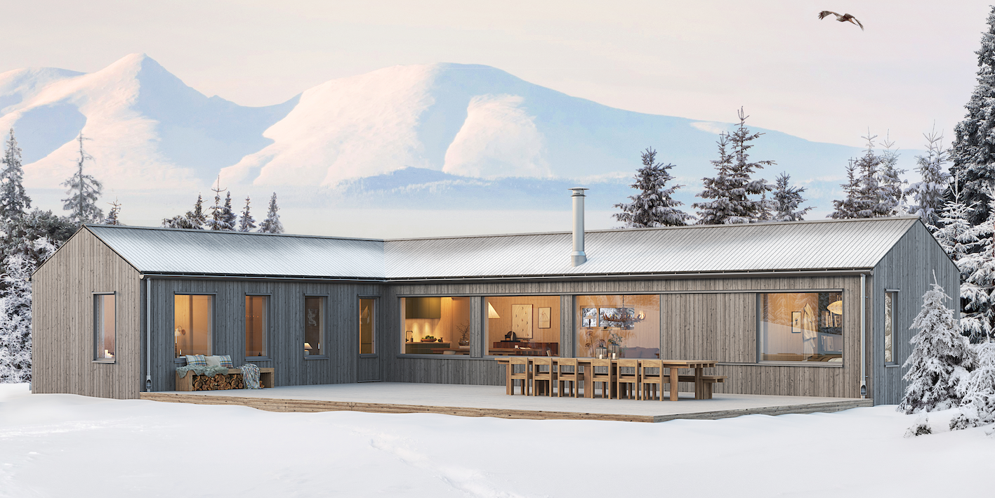 Fjällstuga i tjärvitriol