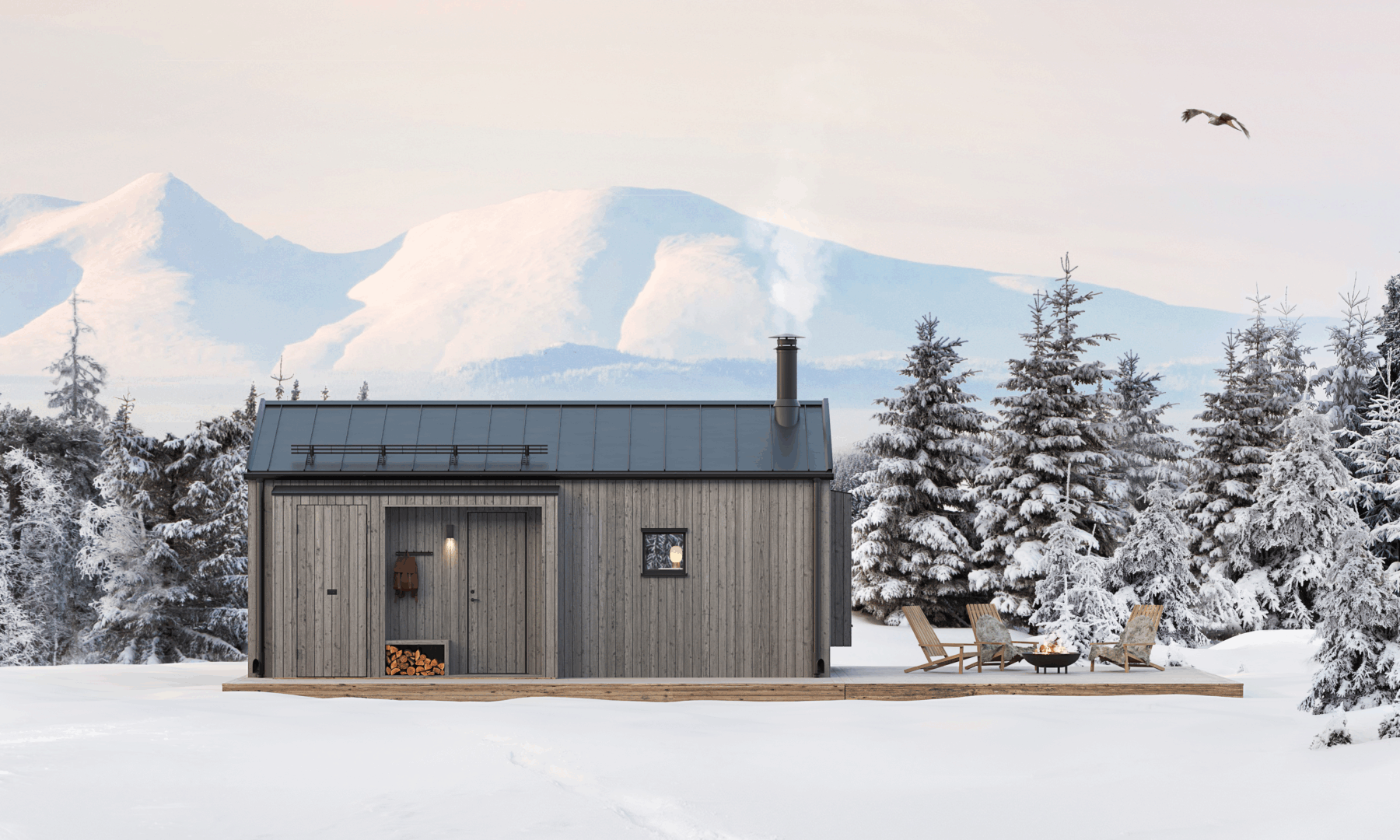 Attefallshus i fjällen