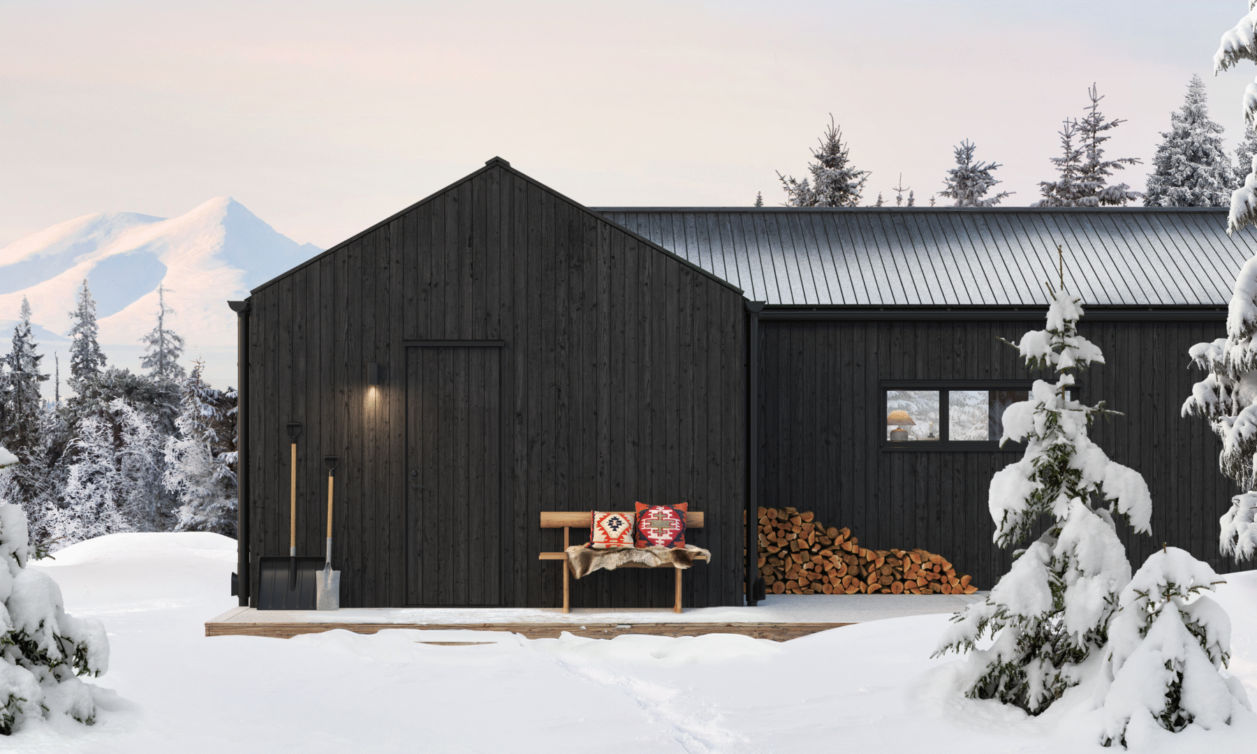 Entré på fjällstuga