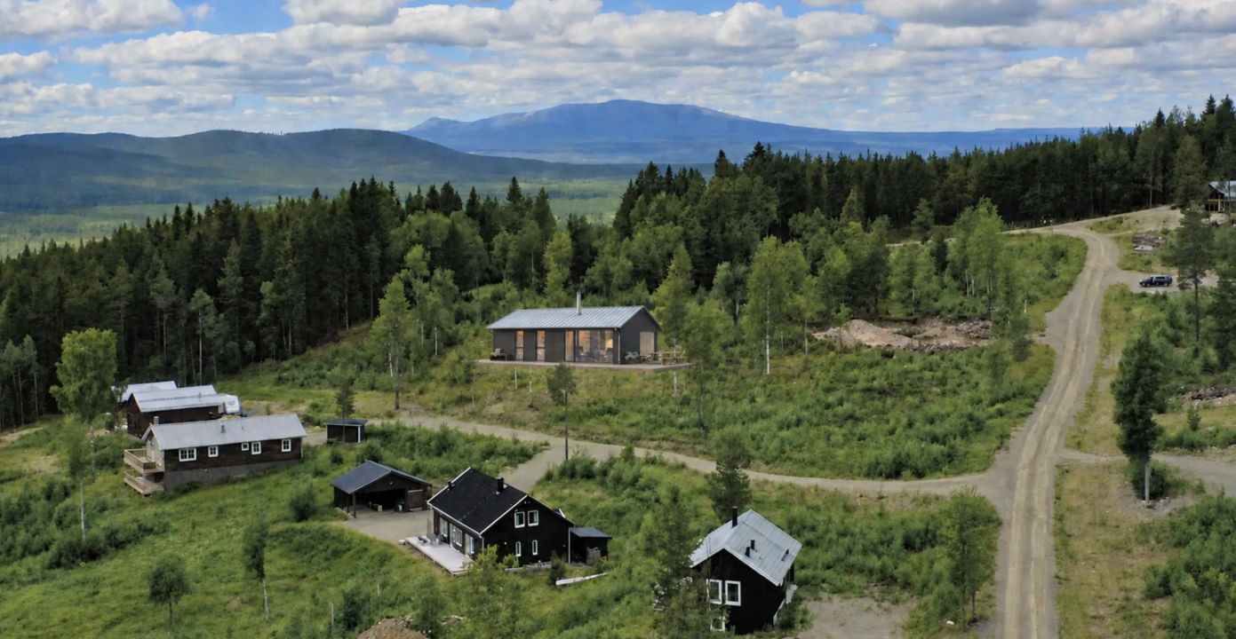 Fjällhus med tomt